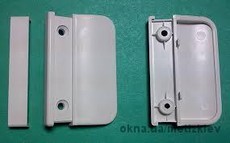 Ручка балконная пластиковая (ручка курильщика) белая коричнев